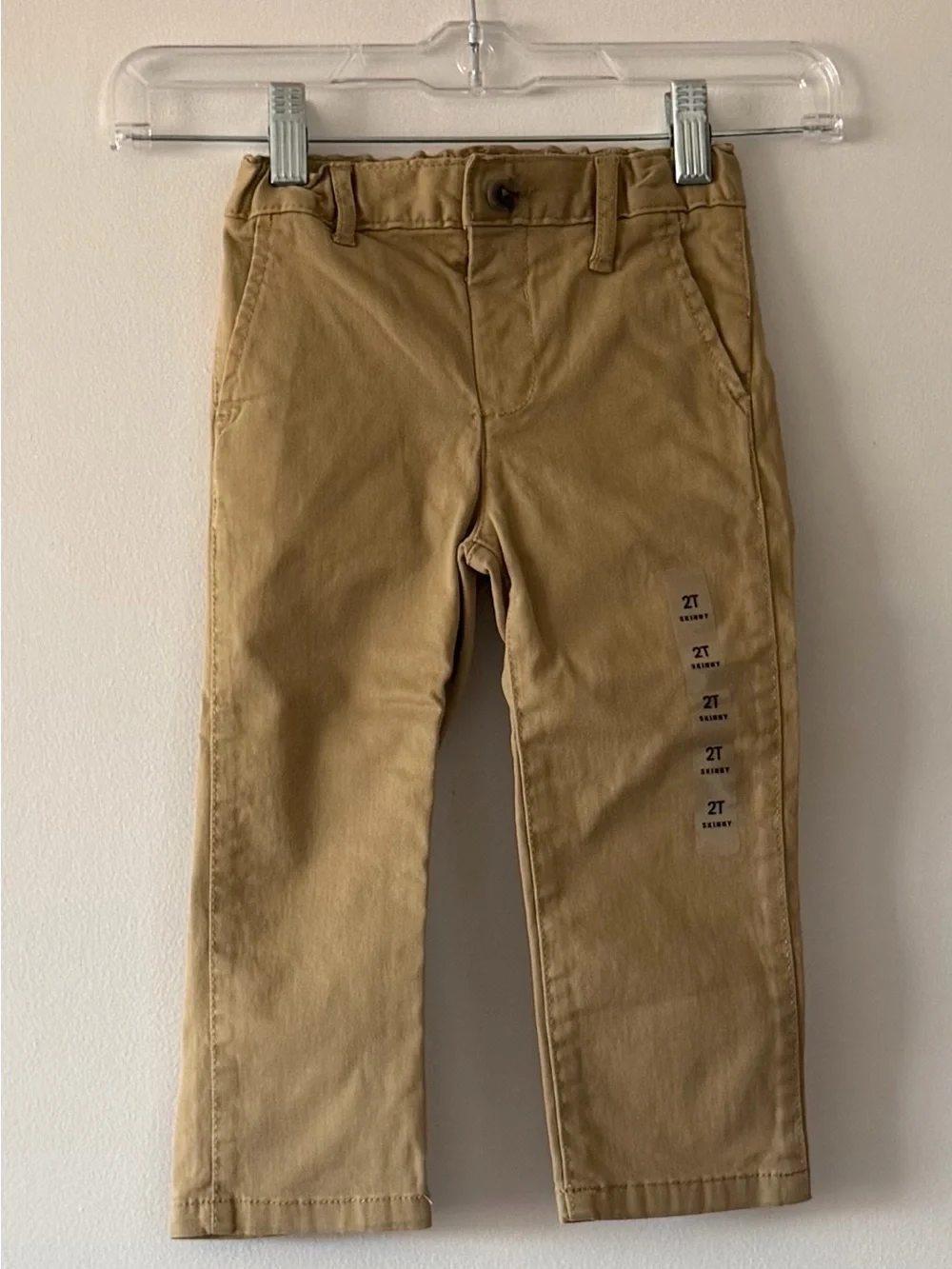 NWT The Children’s Place Toddler Boy Skinny Chino Pants Khaki Tan Size 2T